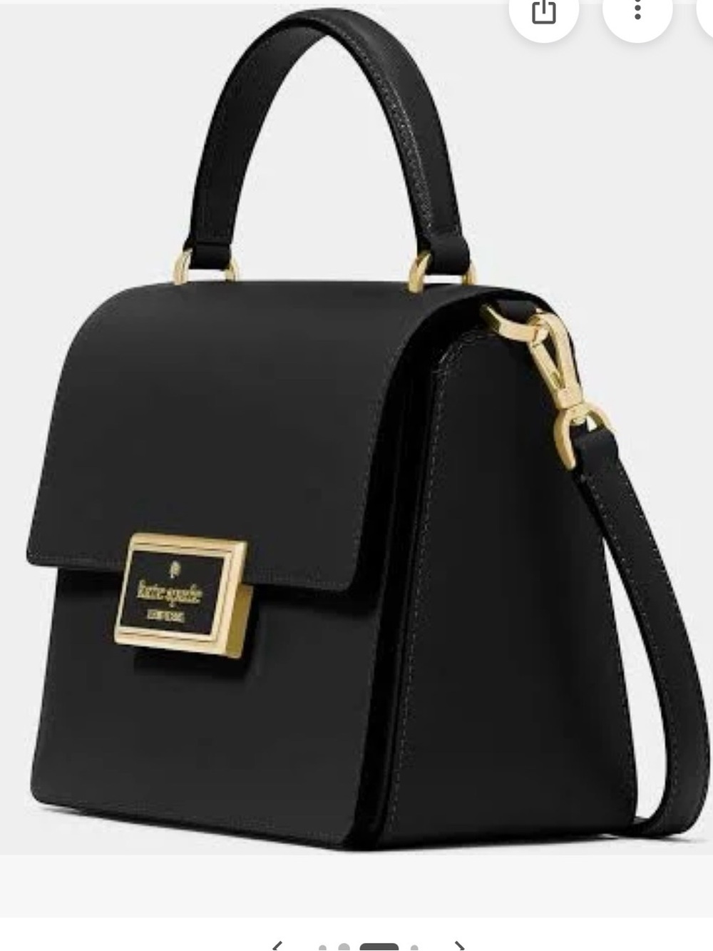kate spade Reegan Leather Top-Handle Crossbody in Black - Picture 2 of 11